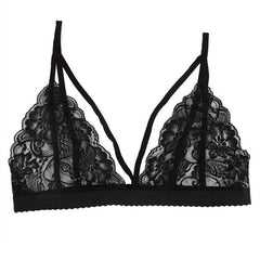 G34 Sexy Bra Floral Lace Wire Bra Bustier Sheer Top Seamless Bralette Transparent Cup Wireless Bras Brassiere Lingerie Underwear