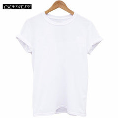 Women T-Shirts 2017 Summer Tee Shirt Women Solid Color Casual Black White Short Sleeve O-Neck Ladies Tees Tops Female T Shirt