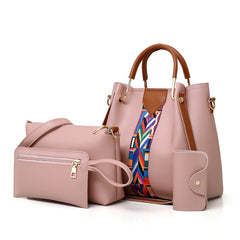 Fashion Women's Handbags 4 Pcs/set Composite Bags Handbag Women Shoulder Bags Female Totes Large Capacity Women's Crossbody Bags