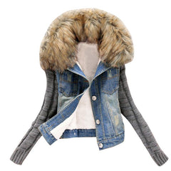 feitong Jacket Women Denim Coat loose fit casual style Casual Coat Autumn Outwear Women Clothes female jackets winter #j4s