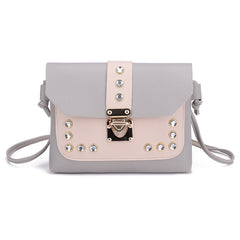 Women Shoulder Bag Handbags Fashion Hit Color Rhinestone Shoulder Bags Messenger Satchel Tote Crossbody Bag Hasp Shopper Bags