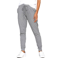 Summer Autumn Casual Loose Lace Up Pencil Track Pants Joggers Women Sweatpants Gray Striped Trousers Bandage Clothes Streetwear