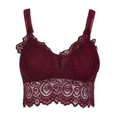 Sexy Bra Lingerie Lace Bralette Women Black White Dark Blue Wine Red Bra Push Up Crop Top Wireless Seamless Bras for Women
