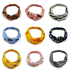 Fashion Women Knot Flower Headband Cross Turban Elastic Hairbands Headwrap Girls Hair Accessories Hair bands for Women Bandanas