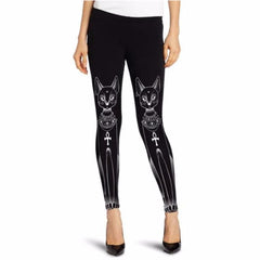 Summer Style Leggings For Women's Cute Black White Cat Digital Printing Elasticity Pants Sweatpants Plus size Jeggings Leggins