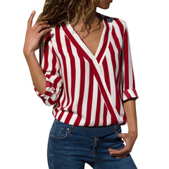 2018 women's summer clothes striped casual women tops and blouses riverdale Korean style blouse for women